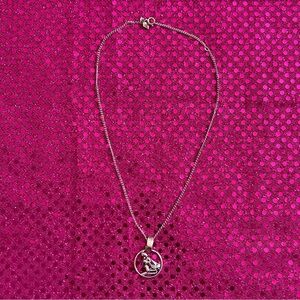 vintage 1970s sarah coventry silver colored mermaid pendant necklace